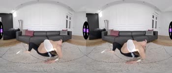 Blonde Babe's Yoga Orgasm: Virtual Reality Masturbation