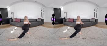 Blonde Babe's Yoga Orgasm: Virtual Reality Masturbation