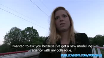 PublicAgent Hot Blonde wants Stranger to Fuck her outside