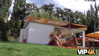 Vip4K.Hunter meets girl on public beach and has anal sex with her