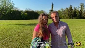 HUNT4K. Pounding Pussy at the Pond. Hot sex with Suzie Sparklez