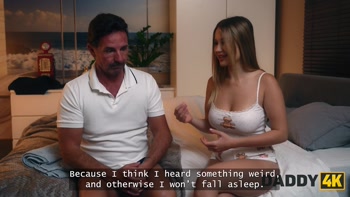 DADDY4K. Blonde isn't Ashamed to Fuck her boyfriend's Father Next to him