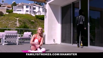 FamilyStrokes - Yoga Teen (18+) Stretches Out Pussy For Stepdad