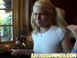 Summer's Sizzling Lesbian Kiss & Play