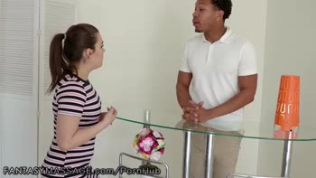 Kimber Woods' Interracial Massage Fantasy: Big Black Cock & Cumshot