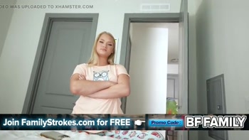 Bad Blonde Step Daughter Learns Her Lesson When Stepdad Spanks Her Raw