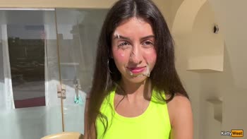 Katty West's Fit Gym Session Ends in Cum Drenched Facial