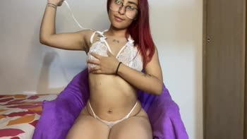 Emily Simons' Red Hot Solo: Dildo Teasing and Creamy Release