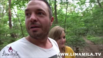 Lina-Mila's Curvy Surprise: Spontaneous Park Encounter