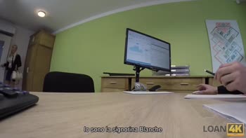 Blanche Bradburry's Czech Casting Audition: Hot Blonde Sizzles in Office