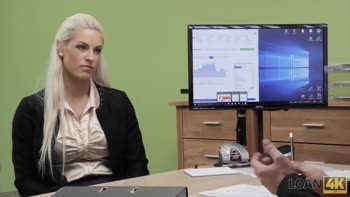 Blanche Bradburry's Czech Casting Audition: Hot Blonde Sizzles in Office
