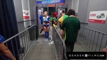 Lola Morena & Sage Roux Score Big at Soccer Game Sex Match