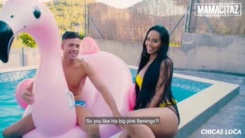 Andreina De Luxe's Outdoor Escapade: Petite Brunette Sizzles with Huge Cock