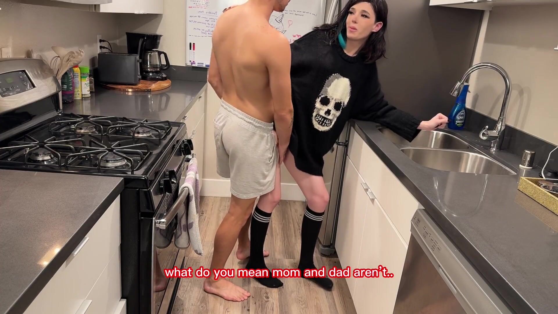 Stepbro didn't believe I was a Vrigin-Petite Trans Stepsis Rough Creampie