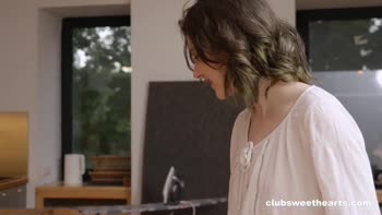 Face-Searing Bliss: Petite Lesbians Explore Each Other's Tight Pussies
