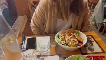 AliceFrenchBaby's French Flair: Teen (18+) Couple's Romantic Restaurant Rendezvous