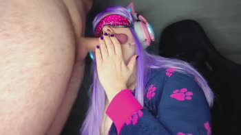 PijamaDoll - Gamer Girl's Blindfolded Blowjob