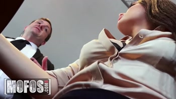 MOFOS - Kinky Lana Rhoades Hides Her Bf Under Her Office Desk So He Can Secretly Lick Her Up Without Her Boss Knowing