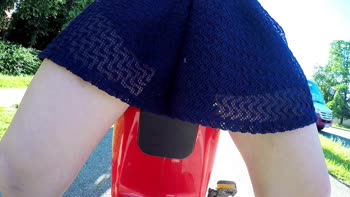 PRINCESS DARTA - Darta's Electric Ride: Flashing Her Perfect Pussy in Public
