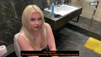 Blondessa's Corporate Secrets: Big Ass Blowjob & Creampie at the Party