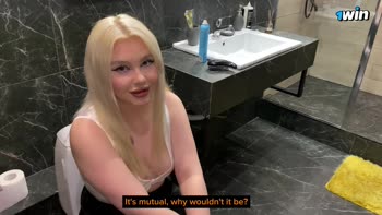 Blondessa's Corporate Secrets: Big Ass Blowjob & Creampie at the Party