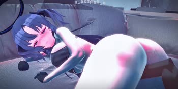 O_skailer_O - Hayase Yuuka's Cosplay Seduction: A Blue Archive Fantasy