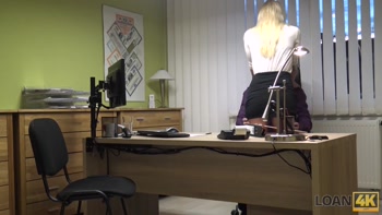 Rough Loan Agent Fucks Teen (18+) Blonde For Her Law Violations