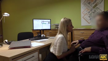 Rough Loan Agent Fucks Teen (18+) Blonde For Her Law Violations