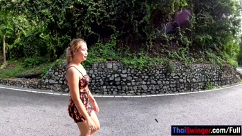 Blonde Thai GF With A Big Booty Fucked Hard After A Long Walk