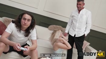 DADDY4K. A Young, Cute Blonde prefers an Older dick