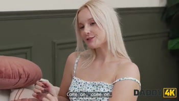 DADDY4K. A Young, Cute Blonde prefers an Older dick