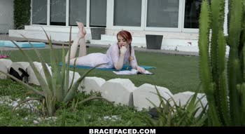 J-Mac's Big Cock Delights Petite Redhead Krystal Orchid in Rough Ride