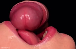 SweetheartKiss's Cum Dumpster Obsession: Sloppy Close-Up Blowjob