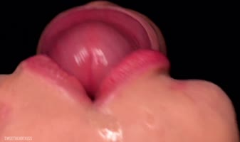 SweetheartKiss's Cum Dumpster Obsession: Sloppy Close-Up Blowjob
