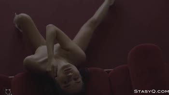 MollyQ's Sultry Solo: Petite Tattooed Babe Strips in Black Lingerie