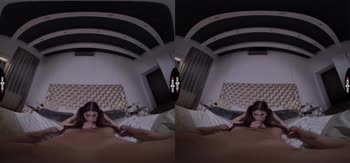 Nice to See You in 180 VR: Petite Brunette Handjob