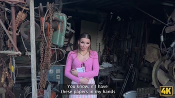 DEBT4k. Debt collector got so horny when he saw hot debtor’s sex toys collection