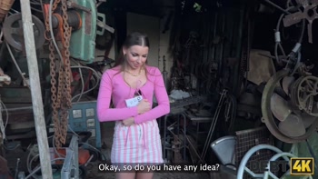 DEBT4k. Debt collector got so horny when he saw hot debtor’s sex toys collection