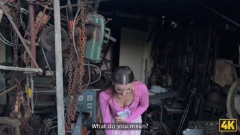 DEBT4k. Debt collector got so horny when he saw hot debtor’s sex toys collection