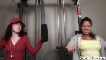 Grandpa's Big Cock Craves Gym Teen (18+)'s Petite Body