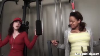 Grandpa's Big Cock Craves Gym Teen (18+)'s Petite Body