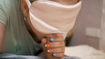 xSanyAny - SanyAny's Sensual Step Sister Blow Job: Close Up Cum Shot