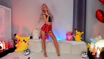 Blush Mikki's Sultry Mini-Skirt Seduction in Latex