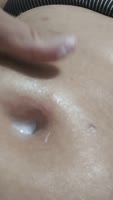 Bellybuttonfan87's Sensual Solo Delight: Lotion Massage with Dildo