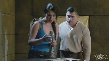 TRANS ANGELS - Tomb Raider Chanel Santini Escapes From A Temple But Can't Escape From Damien's Dick