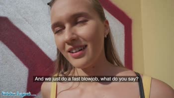 Public Agent Stacy Cruz Flashes her Perfect Tits for Cash