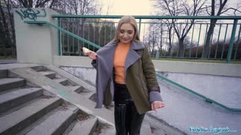 Public Agent Russian Blonde Caty Kiss Loves a Big Cock
