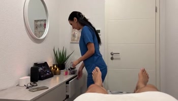 massage with a happy ending. sexual masseuse is having sex with a stranger