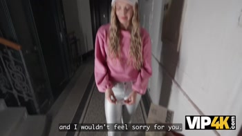 VIP4K. Girlfriend giving a Stranger a Blowjob