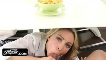 Naughty teen (18+) cali sparks fucks stepdaddy behind stepmom back